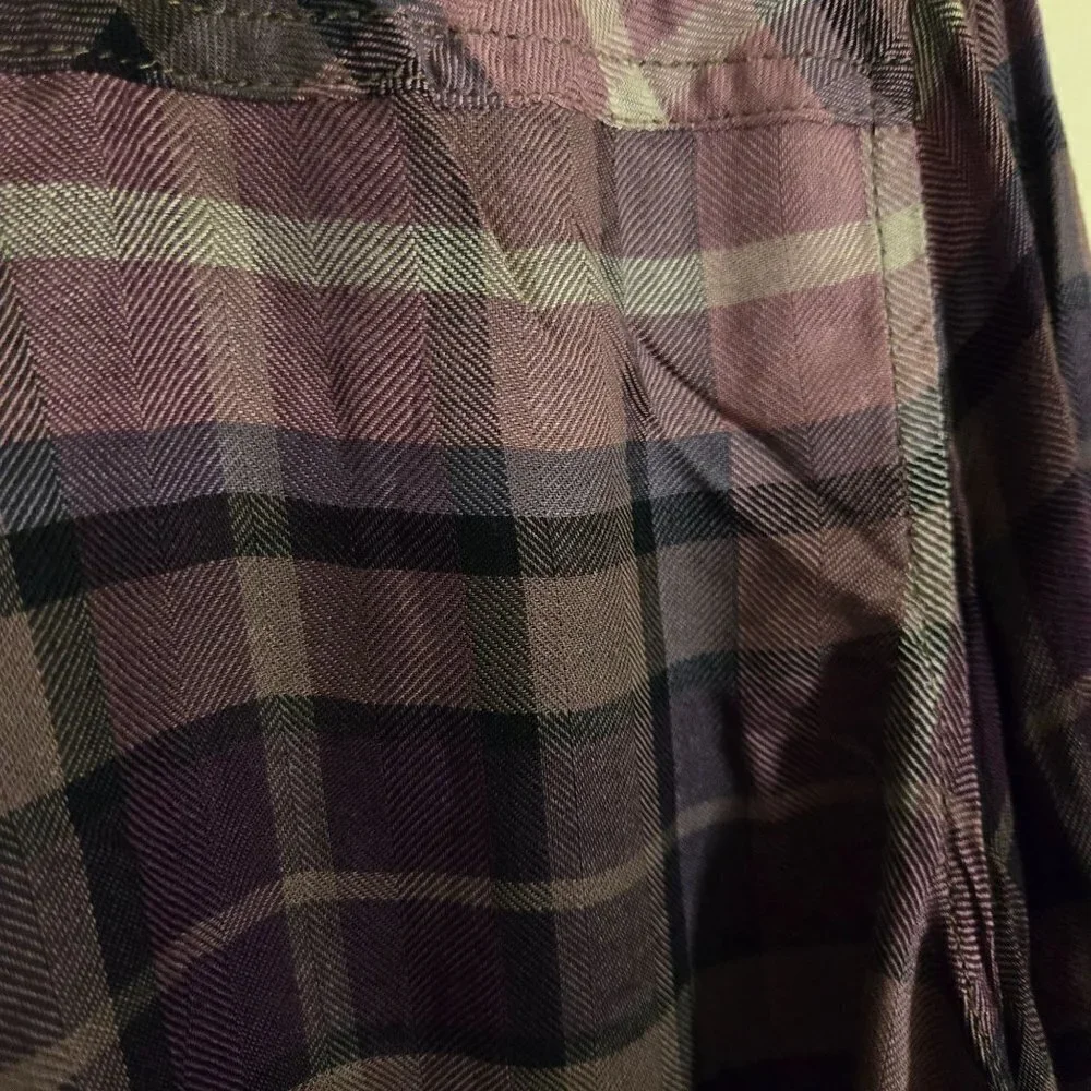 Workshop Republic Clothing Purple Native Plaid Shirt Size L